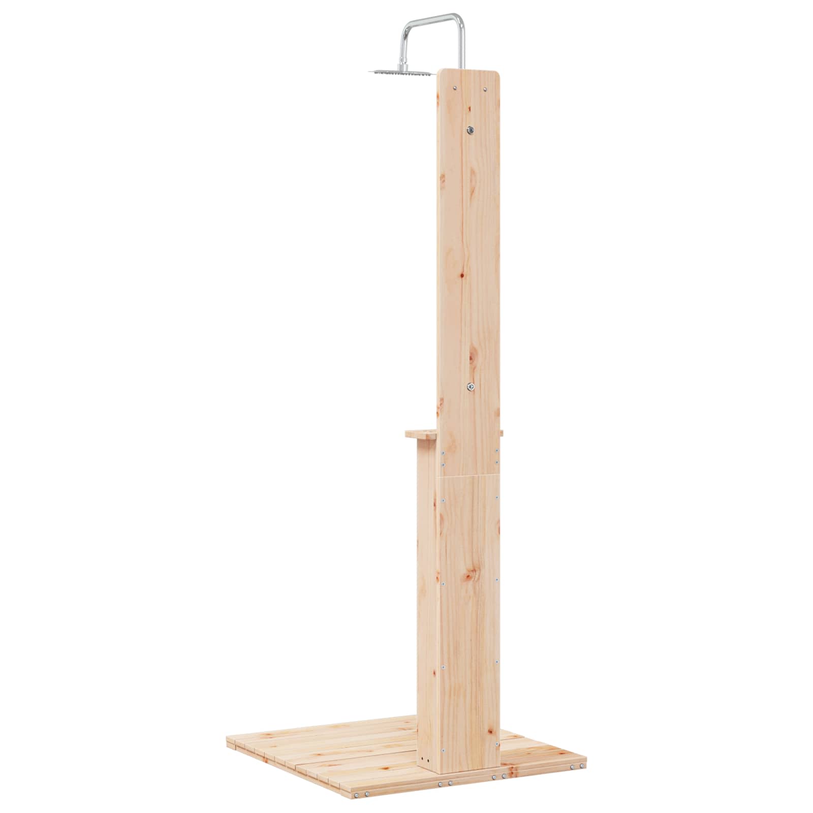 vidaXL Outdoor-Dusche Natur 75 x 76 x 217 cm Massives Kiefernholz