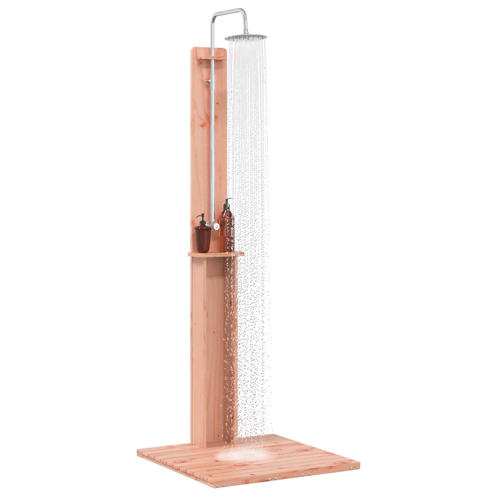 vidaXL Outdoor-Dusche Natur 75 x 76 x 217 cm Massives Douglasienholz