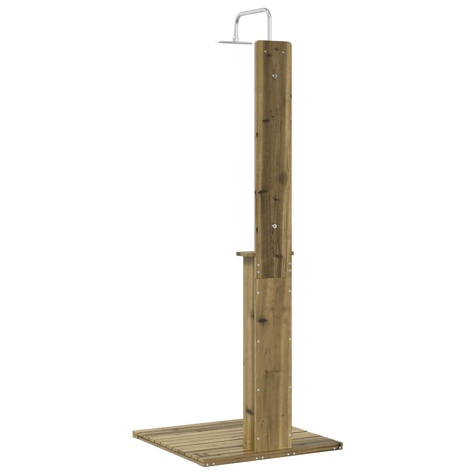 vidaXL Outdoor-Dusche Natur 75 x 76 x 217 cm Imprägniertes Kiefernholz