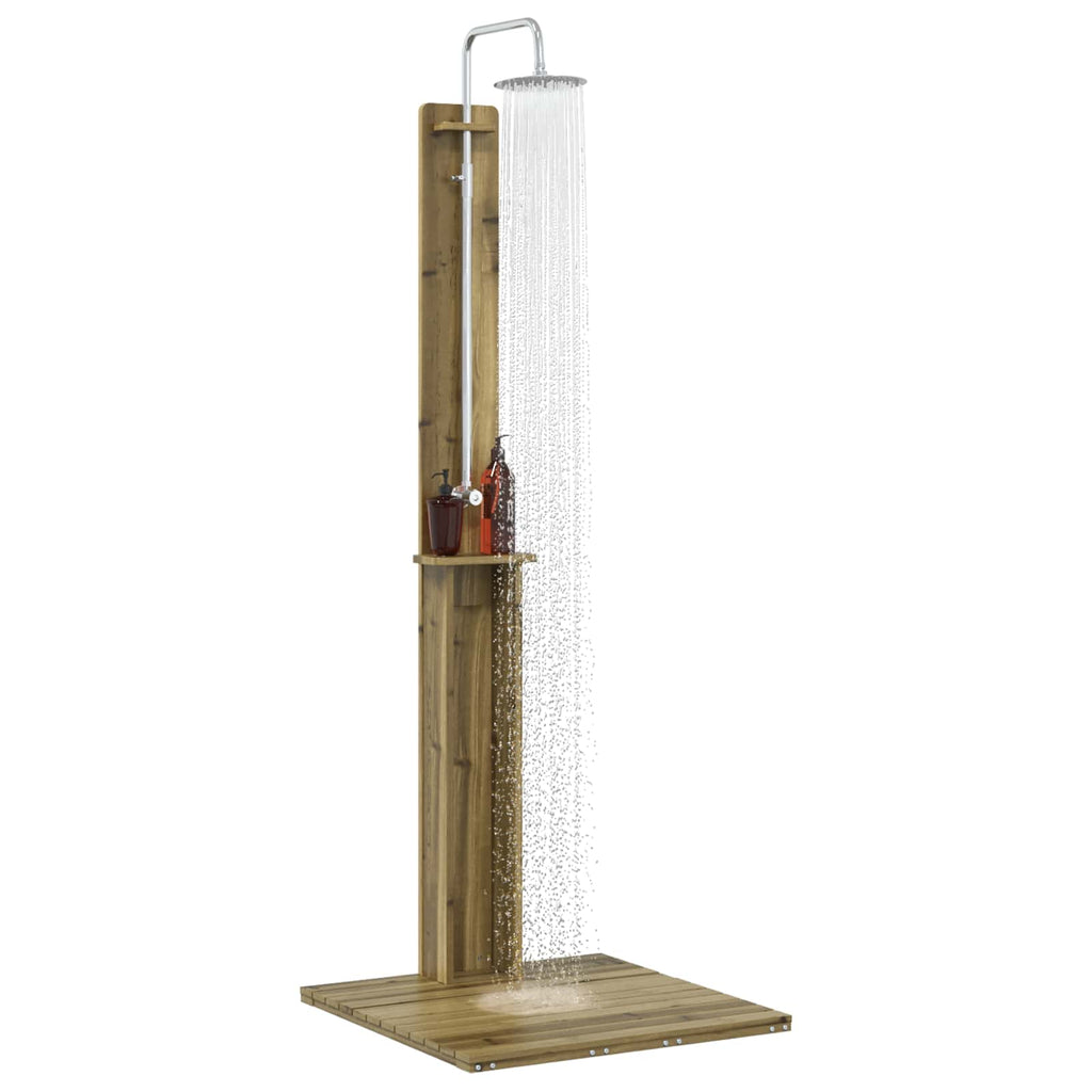 vidaXL Outdoor-Dusche Natur 75 x 76 x 217 cm Imprägniertes Kiefernholz
