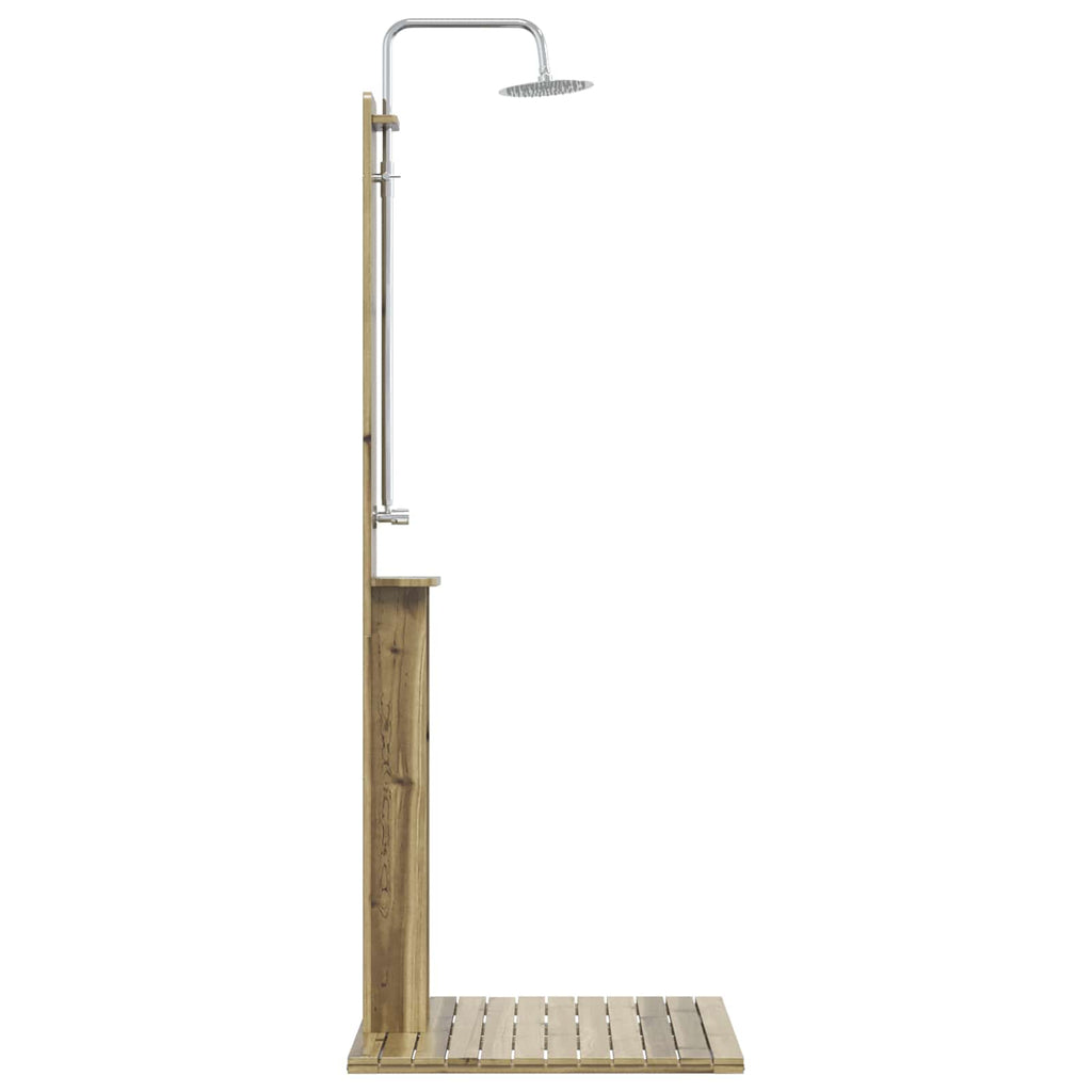 vidaXL Outdoor-Dusche Natur 75 x 76 x 217 cm Imprägniertes Kiefernholz