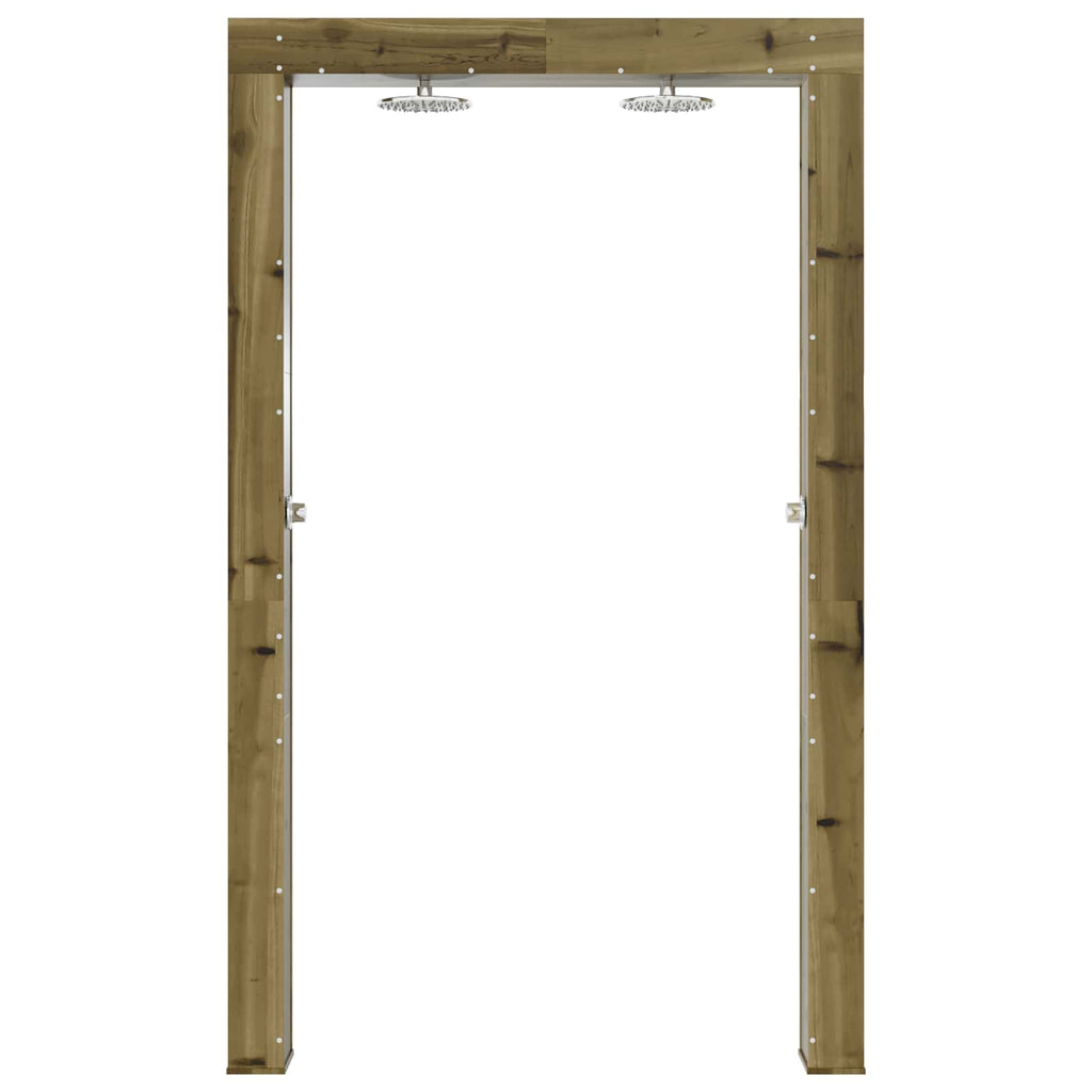 vidaXL Outdoor-Dusche Natur 137 x 23 x 226 cm
