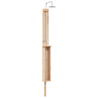 vidaXL Outdoor-Dusche 246 cm Massivholz Kiefer und Edelstahl Natur