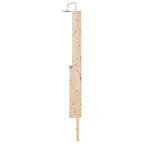 vidaXL Outdoor-Dusche 246 cm Massivholz Kiefer und Edelstahl Natur