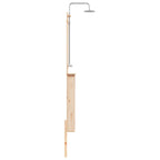vidaXL Outdoor-Dusche 246 cm Massivholz Kiefer und Edelstahl Natur