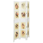 vidaXL Romdivider-Panel Weiß 106 x 165 cm MDF