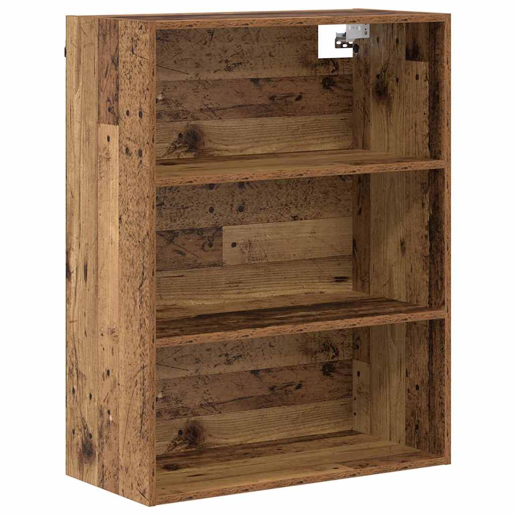 vidaXL Highboard Altholz 69,5 x 34 x 180 cm Engineered Wood und Glas
