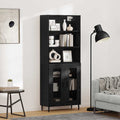 vidaXL Highboard Schwarz Eichen-Optik 69,5 x 34 x 180 cm