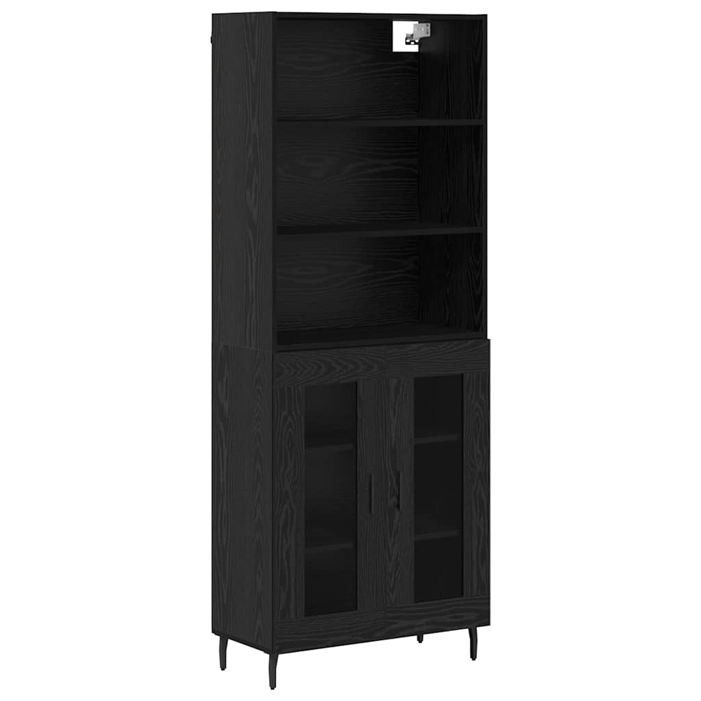 vidaXL Highboard Schwarz Eichen-Optik 69,5 x 34 x 180 cm