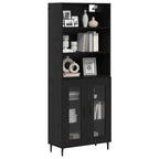 vidaXL Highboard Schwarz Eichen-Optik 69,5 x 34 x 180 cm