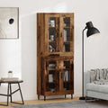 vidaXL Highboard 2 pcs Altholz Engineered Wood und Glas