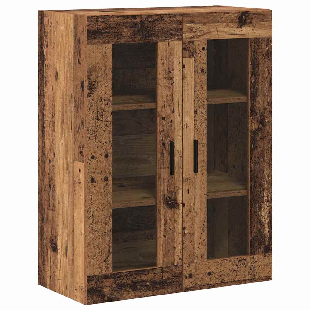 vidaXL Highboard 2 pcs Altholz Engineered Wood und Glas