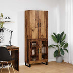 vidaXL Highboard 2 pcs Altholz 69,5 x 34 x 180 cm