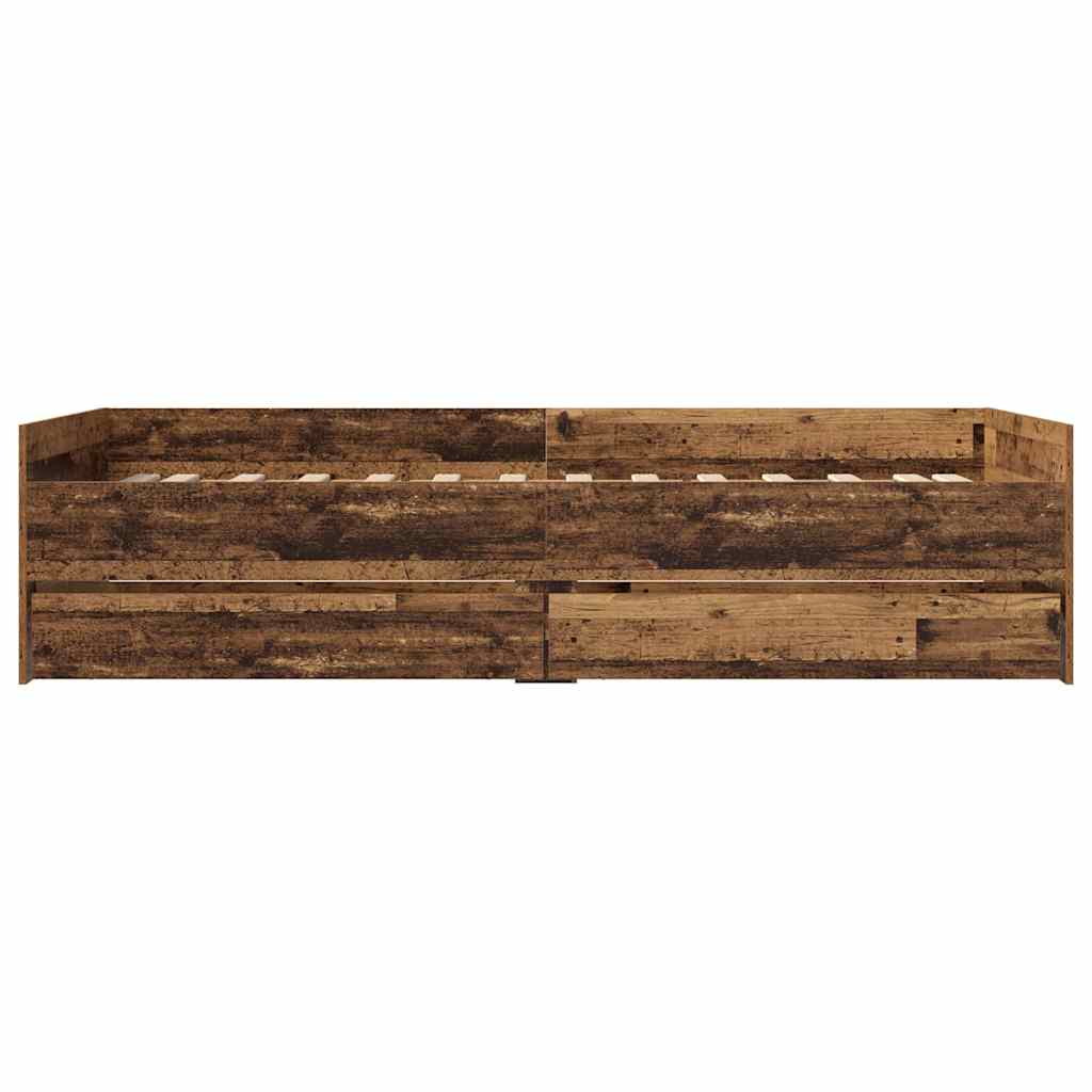 vidaXL Bettrahmen Altholz 100 x 200 cm Massives Kiefernholz