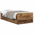 vidaXL Bettrahmen Altholz 100 x 200 cm Massives Kiefernholz