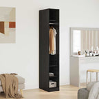 vidaXL Kleiderschrank mit Regal Schwarz Eichen-Optik 50 x 30 x 200 cm