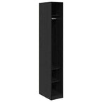 vidaXL Kleiderschrank mit Regal Schwarz Eichen-Optik 50 x 30 x 200 cm