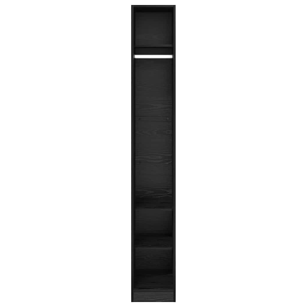 vidaXL Kleiderschrank mit Regal Schwarz Eichen-Optik 50 x 30 x 200 cm