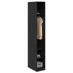 vidaXL Kleiderschrank mit Regal Schwarz Eichen-Optik 50 x 30 x 200 cm