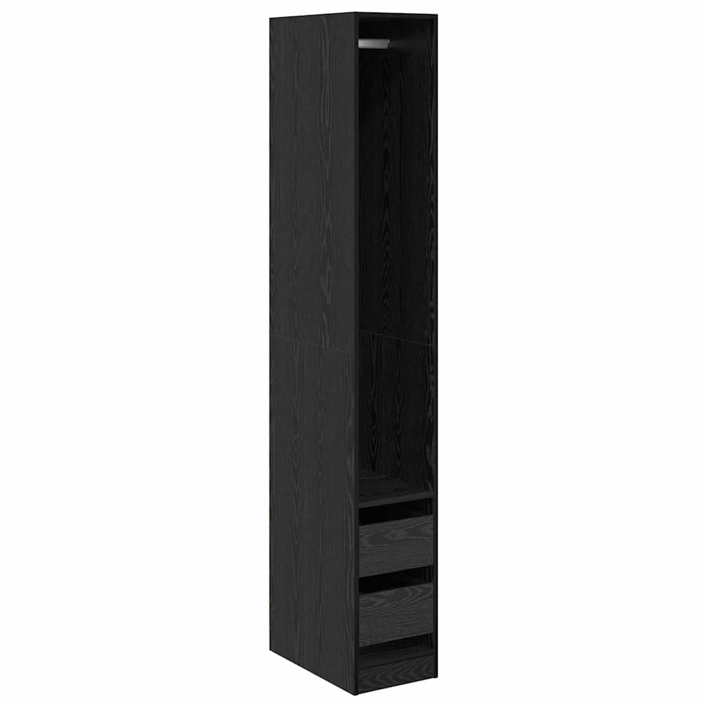 vidaXL Kleiderschrank Schwarz Eichen-Optik 50 x 30 x 200 cm