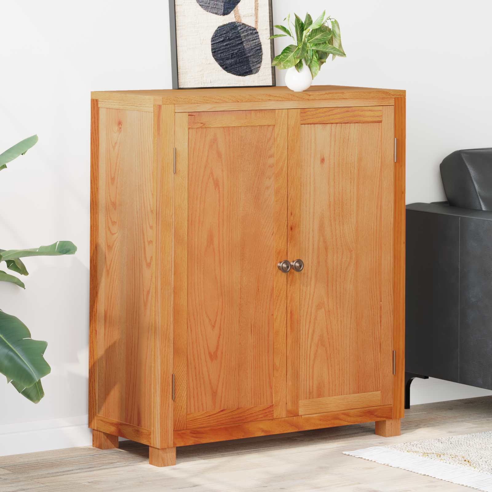 vidaXL Schrank mit Speicher mit Tür Braun Holzwerkstoff
