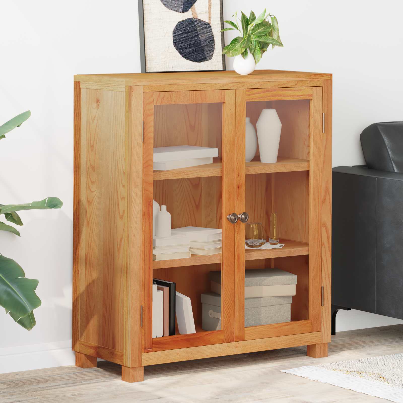 vidaXL Schrank mit Regal mit Tür Braun 80 x 35 x 95 cm Holzwerkstoff