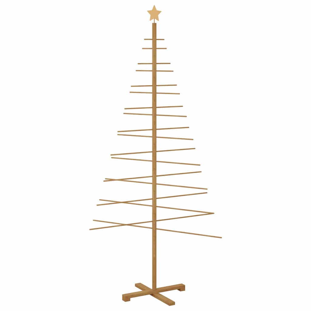 vidaXL Holz Weihnachtsbaum mit Ständer Braun 210 cm Bambus