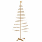 vidaXL Holz Weihnachtsbaum mit Ständer Braun 210 cm Bambus