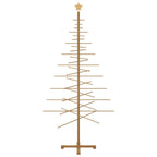 vidaXL Holz Weihnachtsbaum mit Ständer Braun 210 cm Bambus