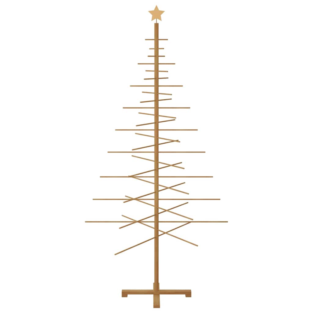 vidaXL Holz Weihnachtsbaum mit Ständer Braun 210 cm Bambus