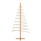 vidaXL Holz Weihnachtsbaum mit Ständer Braun 210 cm Bambus