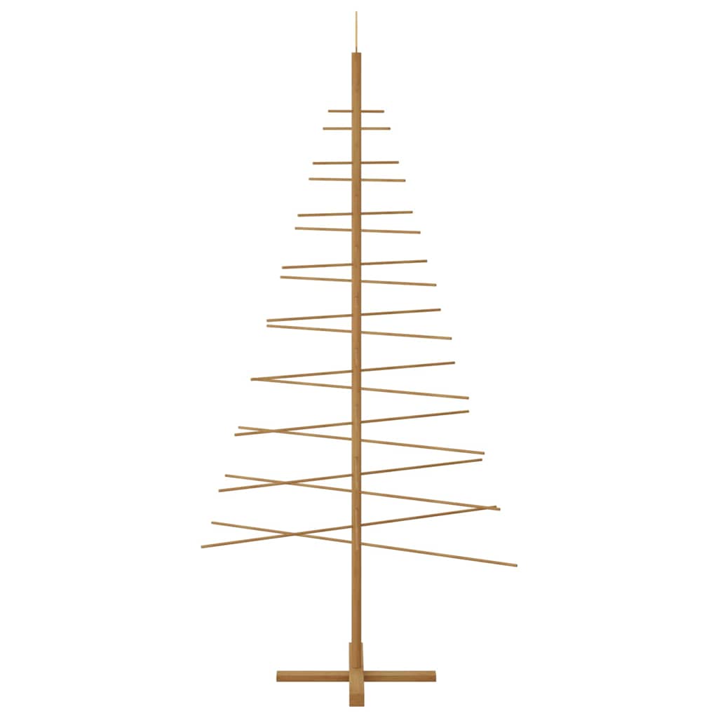 vidaXL Holz Weihnachtsbaum mit Ständer Braun 210 cm Bambus