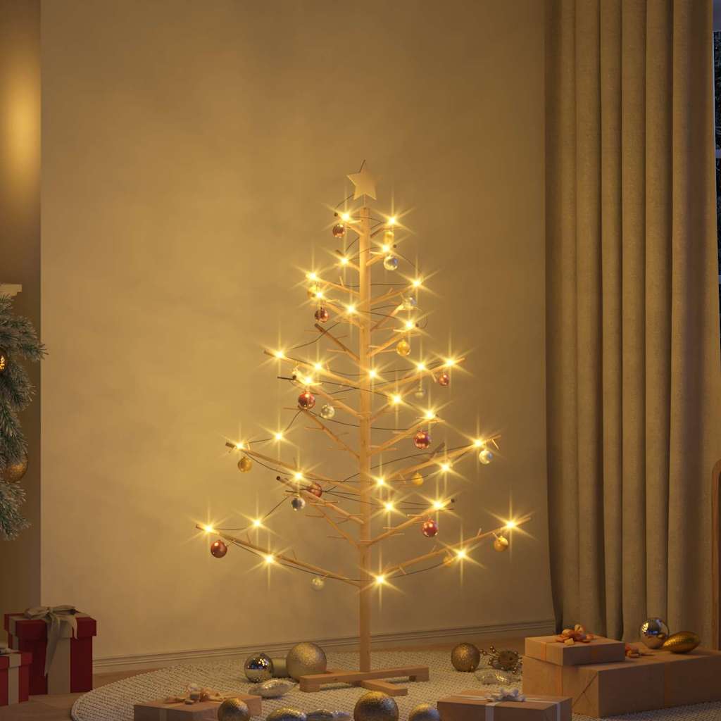 vidaXL Holz Weihnachtsbaum Natur 150 cm Massives Kiefernholz