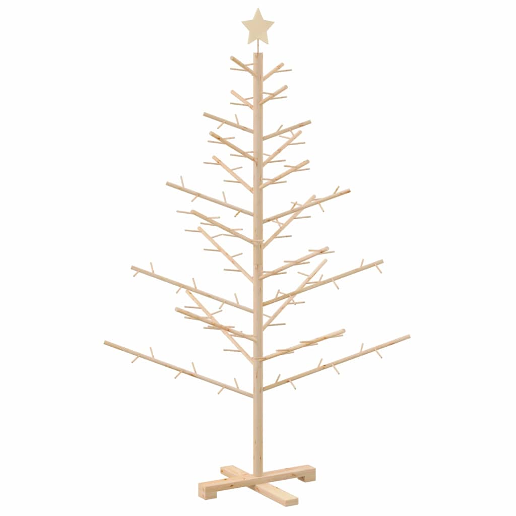 vidaXL Holz Weihnachtsbaum Natur 150 cm Massives Kiefernholz