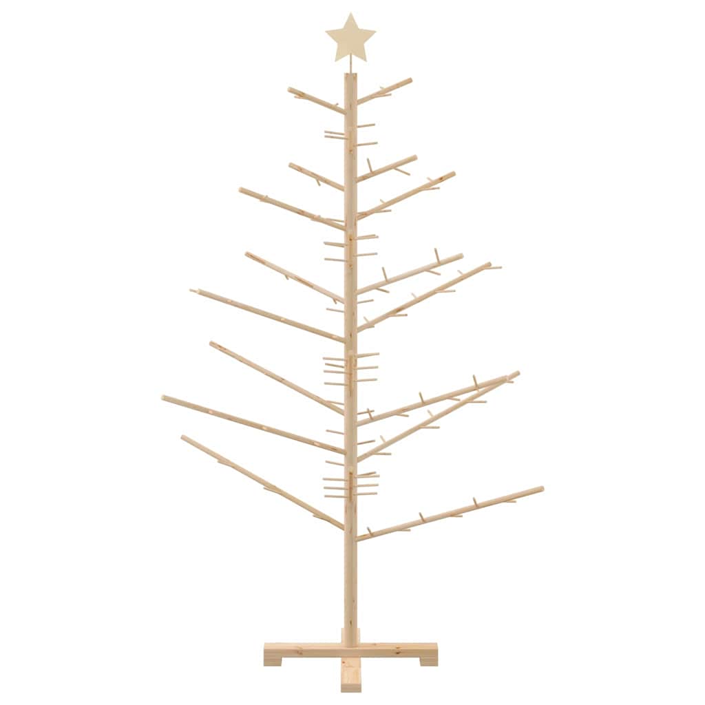 vidaXL Holz Weihnachtsbaum Natur 150 cm Massives Kiefernholz