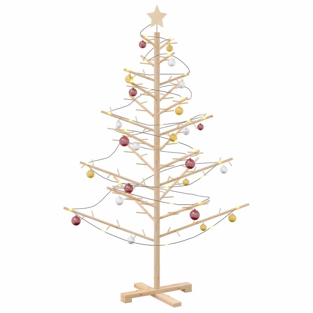 vidaXL Holz Weihnachtsbaum Natur 150 cm Massives Kiefernholz