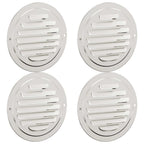 vidaXL Lüftungsgitter 4 pcs Silber 80 mm Edelstahl