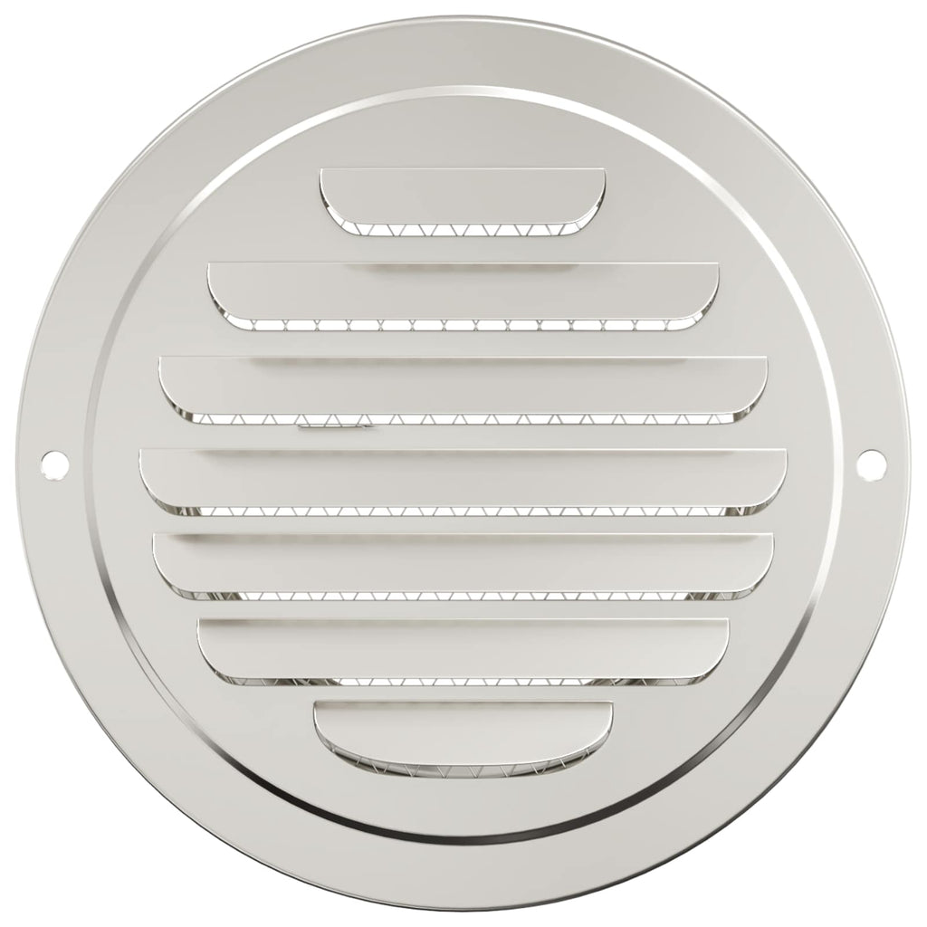 vidaXL Lüftungsgitter 4 pcs Silber 80 mm Edelstahl