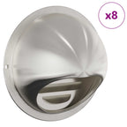 vidaXL Lüftungsgitter 8 pcs Silber 80 mm Edelstahl