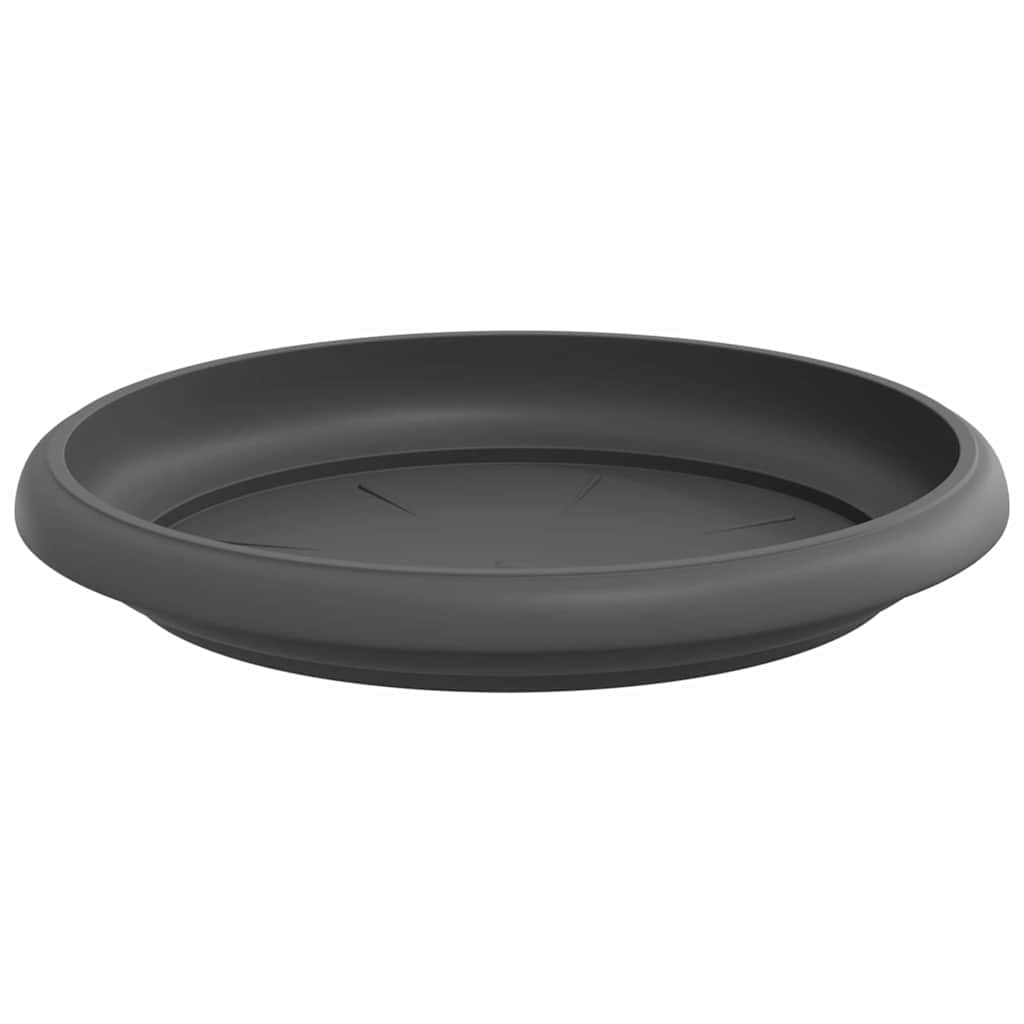 vidaXL Runde Blumenplatte 6 pcs Schwarz Ø 14 x 2 cm Kunststoff