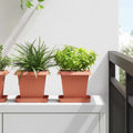 vidaXL Quadratischer Blumentopf 6 pcs Ziegelrot 16 x 16 x 14 cm
