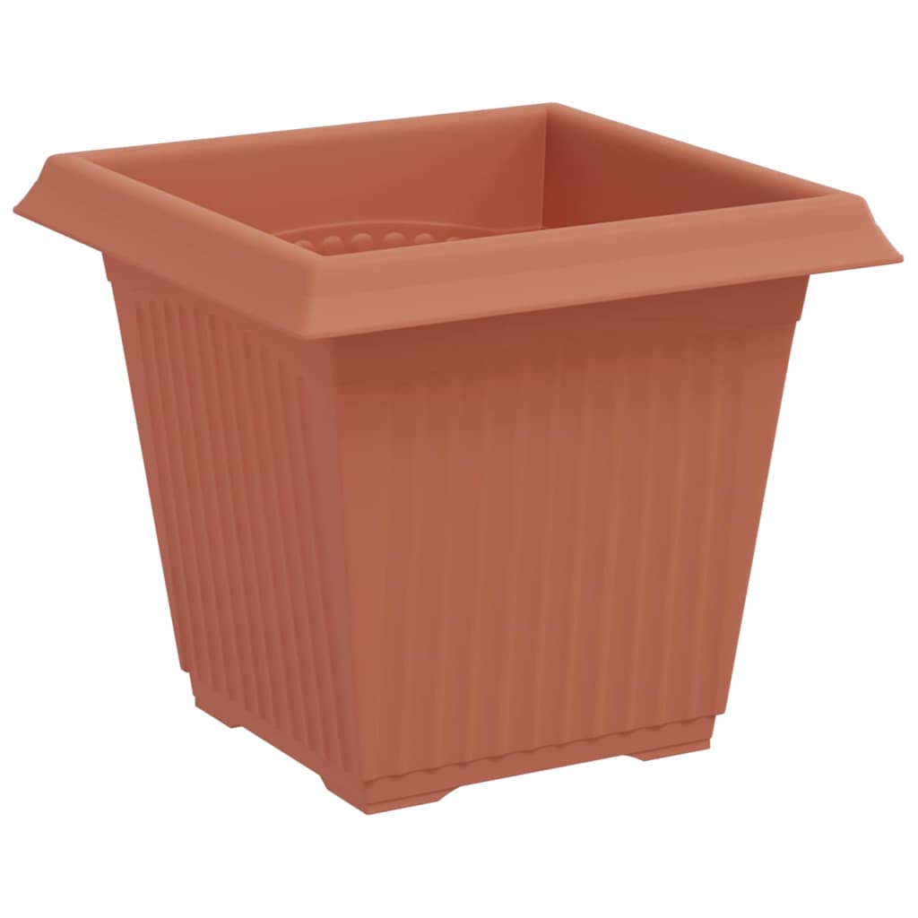 vidaXL Quadratischer Blumentopf 6 pcs Ziegelrot 16 x 16 x 14 cm