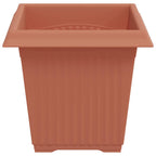 vidaXL Quadratischer Blumentopf 6 pcs Ziegelrot 16 x 16 x 14 cm