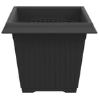 vidaXL Quadratischer Blumentopf 6 pcs Schwarz 20 x 20 x 16 cm