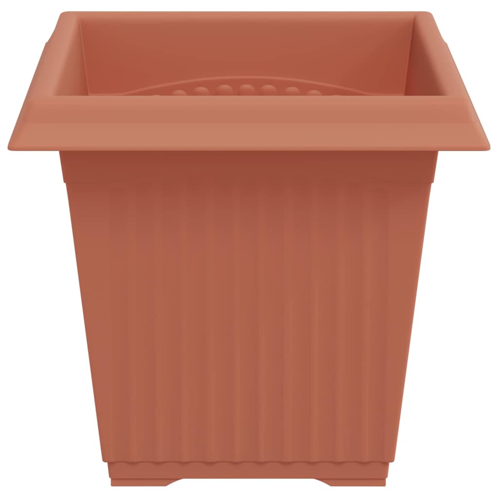 vidaXL Quadratischer Blumentopf 24 pcs Ziegelrot 16 x 16 x 14 cm