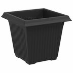 vidaXL Quadratischer Blumentopf 24 pcs Schwarz 16 x 16 x 14 cm