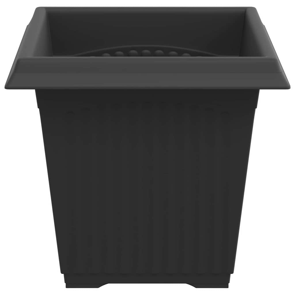 vidaXL Quadratischer Blumentopf 24 pcs Schwarz 16 x 16 x 14 cm