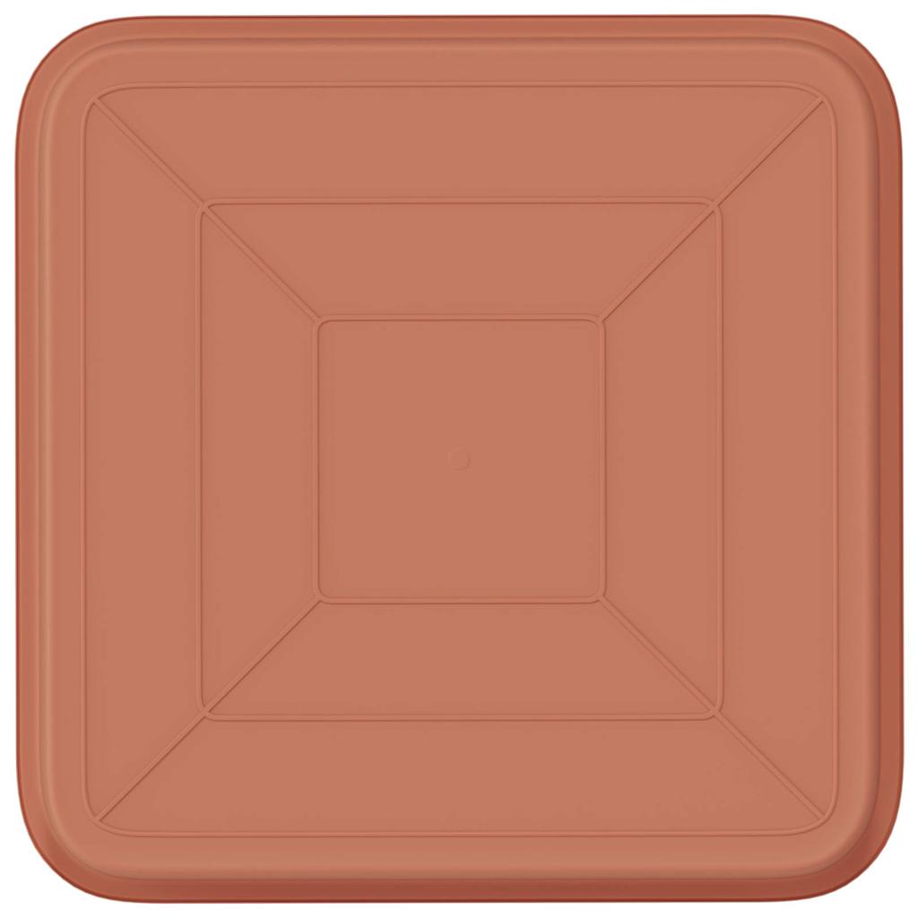 vidaXL Quadratisches Blumentablett 6 pcs Ziegelrot 15 x 15 x 2 cm