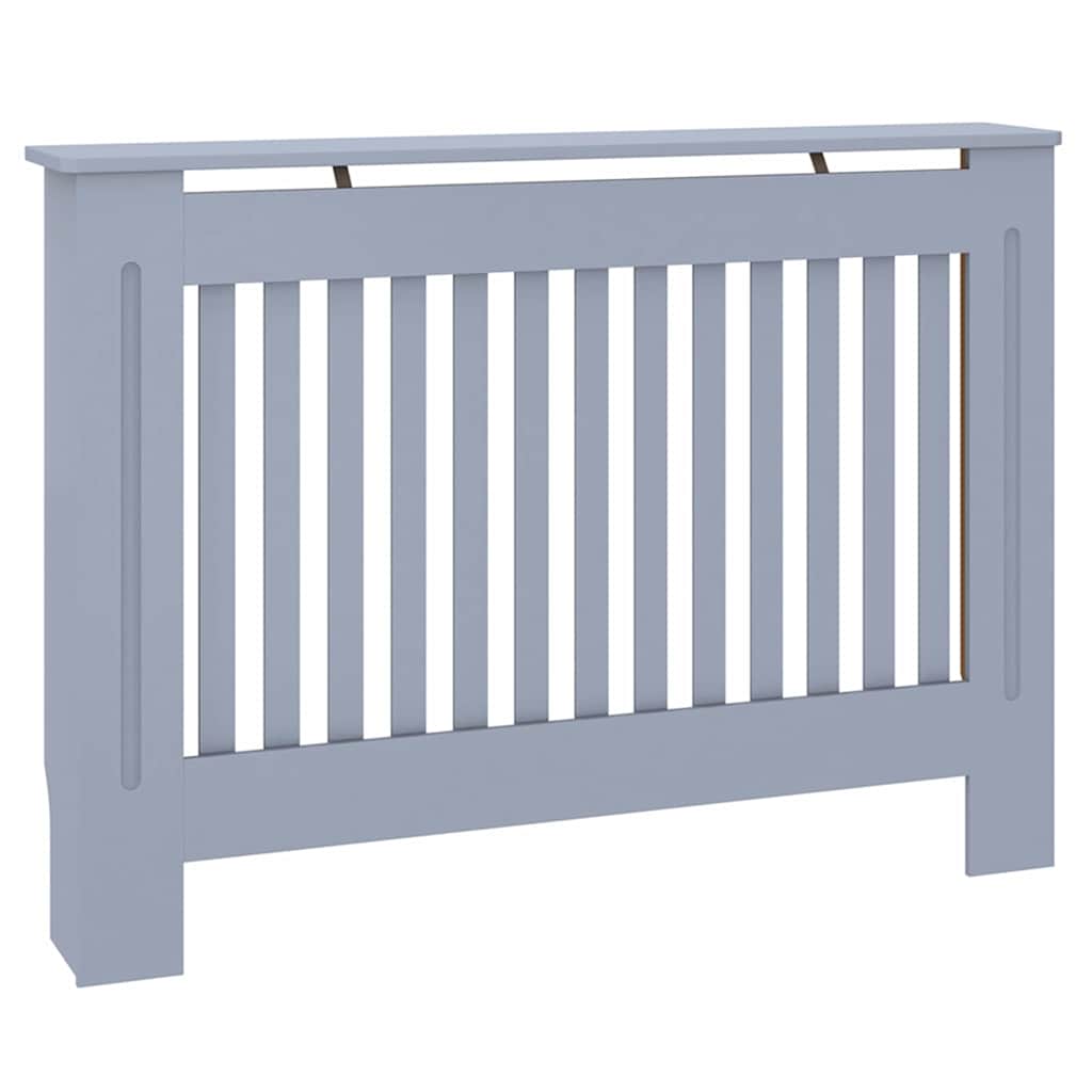 vidaXL Heizkörperabdeckung 2 pcs Grau 112 x 19 x 81,5 cm Holzwerkstoff
