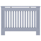 vidaXL Heizkörperabdeckung 2 pcs Grau 112 x 19 x 81,5 cm Holzwerkstoff